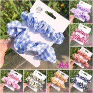 [Mã FASHIONGREEN44 giảm 10K đơn 50K] Set 2 dây buộc tóc, dây cột tóc scrunchies caro siêu xinh Orin K1177 K1179 K1194